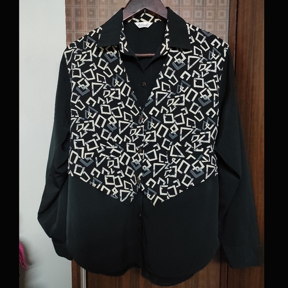 Double Layer Satin Shirt - Picture 5 of 8